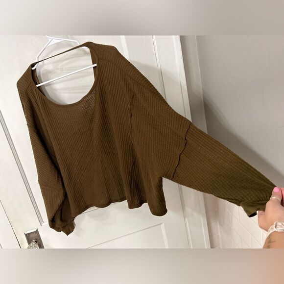 We The Free Olive Long Sleeve Top - Picture 4 of 9